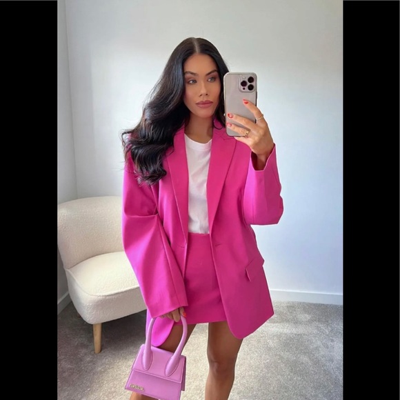 ZARA Oversized Blazer Pink Size Xs,  Small - Picture 8 of 16